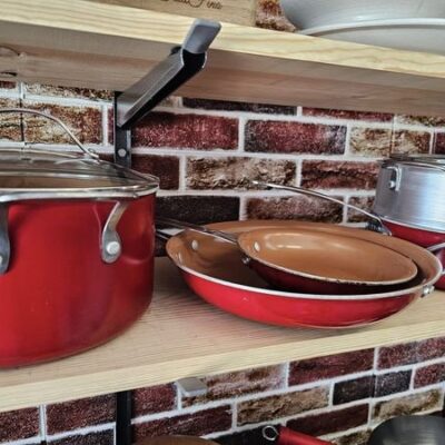 Red Copper 7-Piece Cookware Set - $25