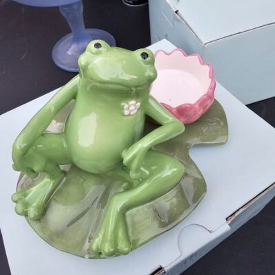 Vintage Partylite Tealight Holder - Frog Fritz