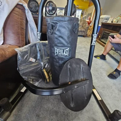 Everlast Punching Bag with Stand and Speed Bag