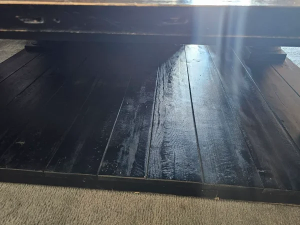 A Black Reclaimed Wood Coffee Table