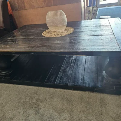 Restoration Hardware Balustrade Wood Coffee Table